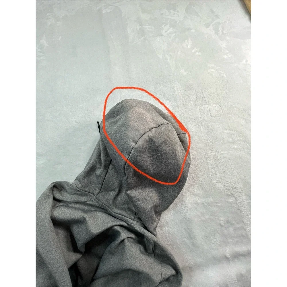 NIKE Mens L Pullover Hooded‎ Dri-Fit  Gray *FLAW*